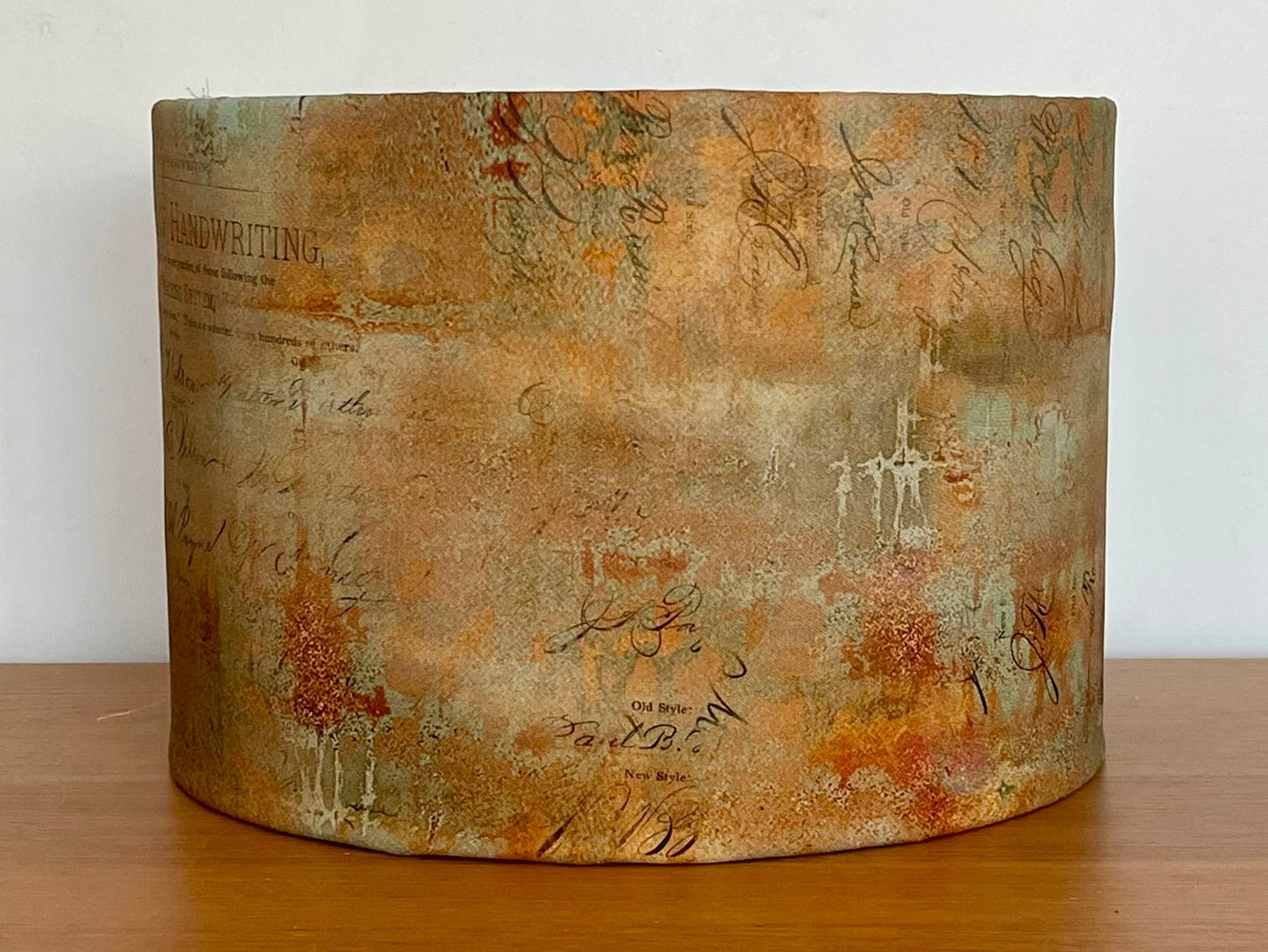 Writing Specimen Orange Green Lampshade