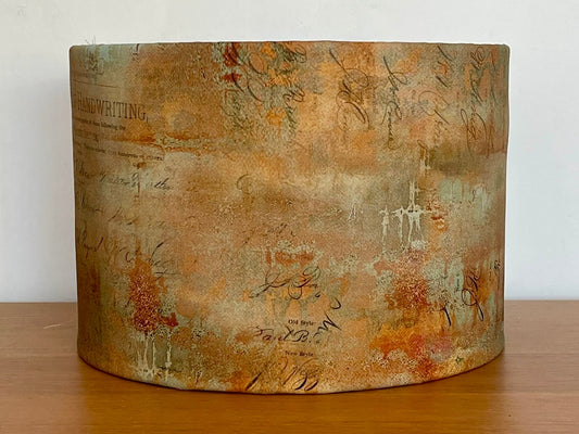 Writing Specimen Orange Green Lampshade