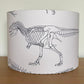 Black and White Dinosaur Skeleton Lampshade