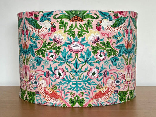 Strawberry Thief Blush Pink William Morris Lampshade