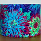 Colorful floral-patterned lampshade made with Kaffe fassett cactus dhalia fabric