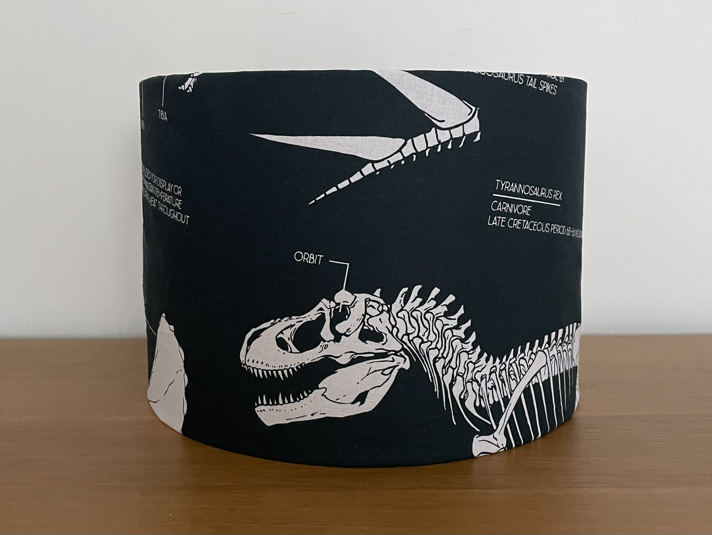 Dinosaur Skeleton With Scientific Text Lampshade
