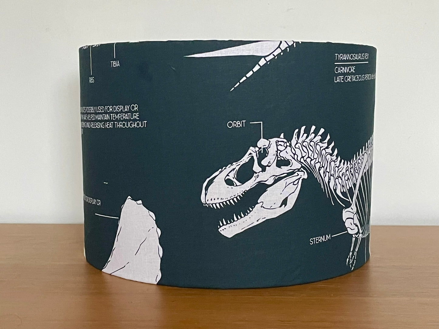 Dinosaur Skeleton With Scientific Text Lampshade