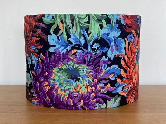 colourful bright floral lampshade in kaffe fassett phillip Jacobs fabric