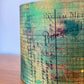 Green Brown Distressed Patina Lampshade