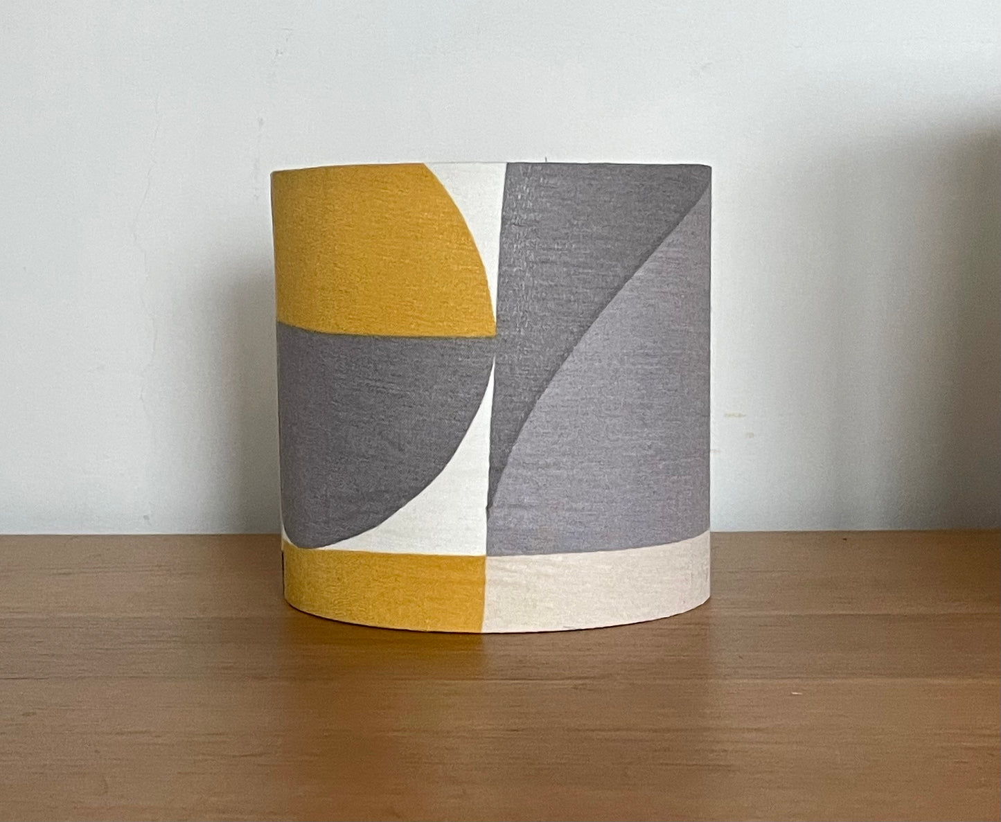 Grey and Yellow Geometric Circle Pattern Lampshade