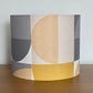 Grey and Yellow Geometric Circle Pattern Lampshade