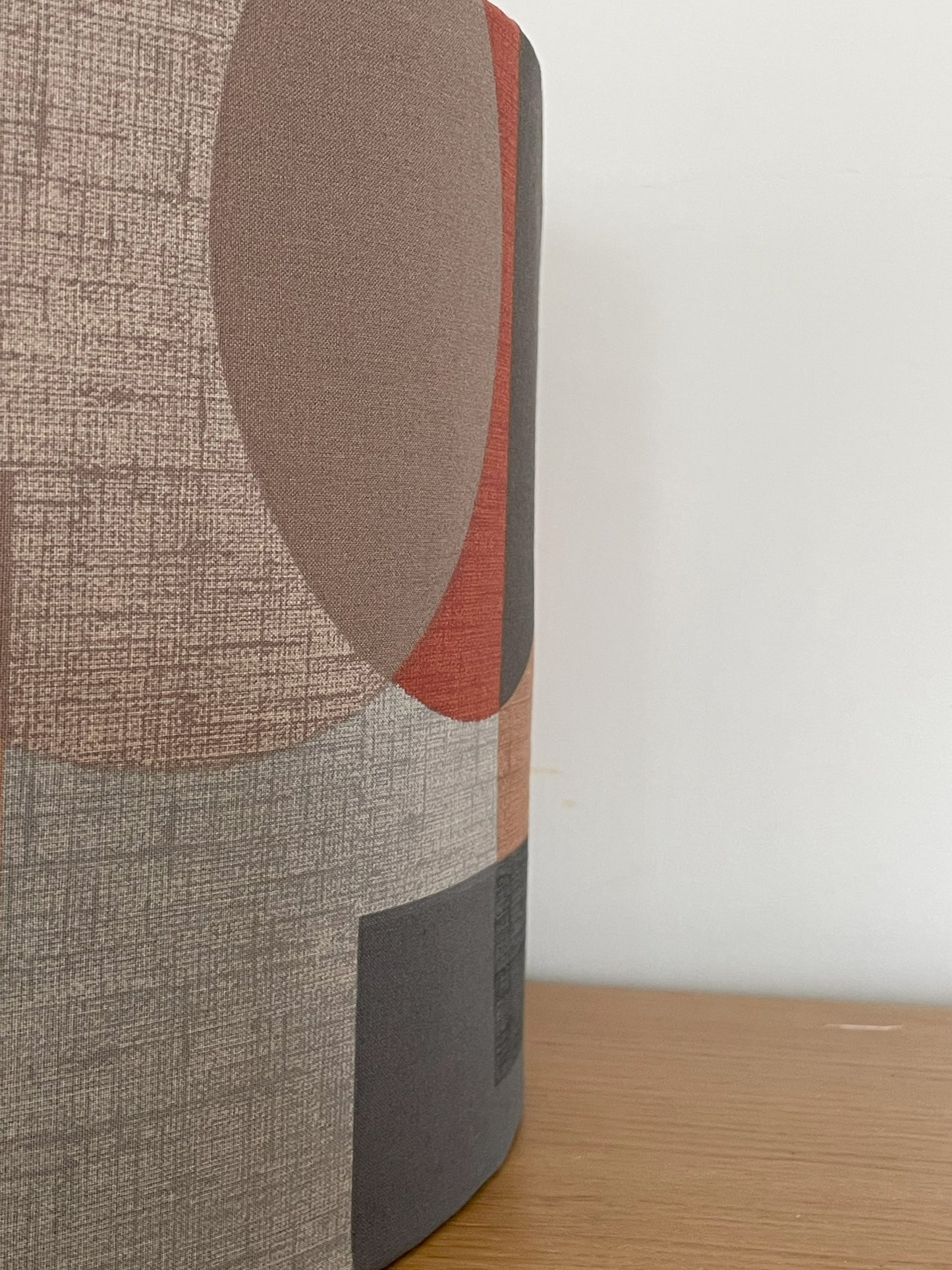 Orange and Grey Geometric Pattern Lampshade