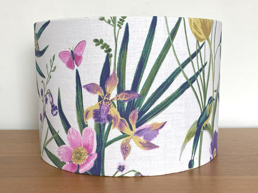 pink-tropical-floral-butterfly-botanical-lampshade