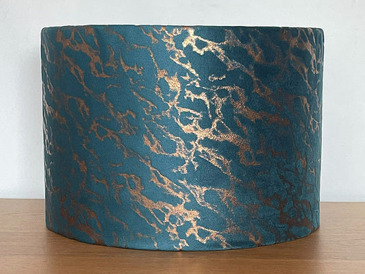 teal-green-velvet-lampshade-copper-pattern