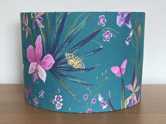 turquoise-pink-tropical-floral-botanical-lampshade