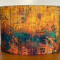 Urban Grunge Orange Teal Lampshade