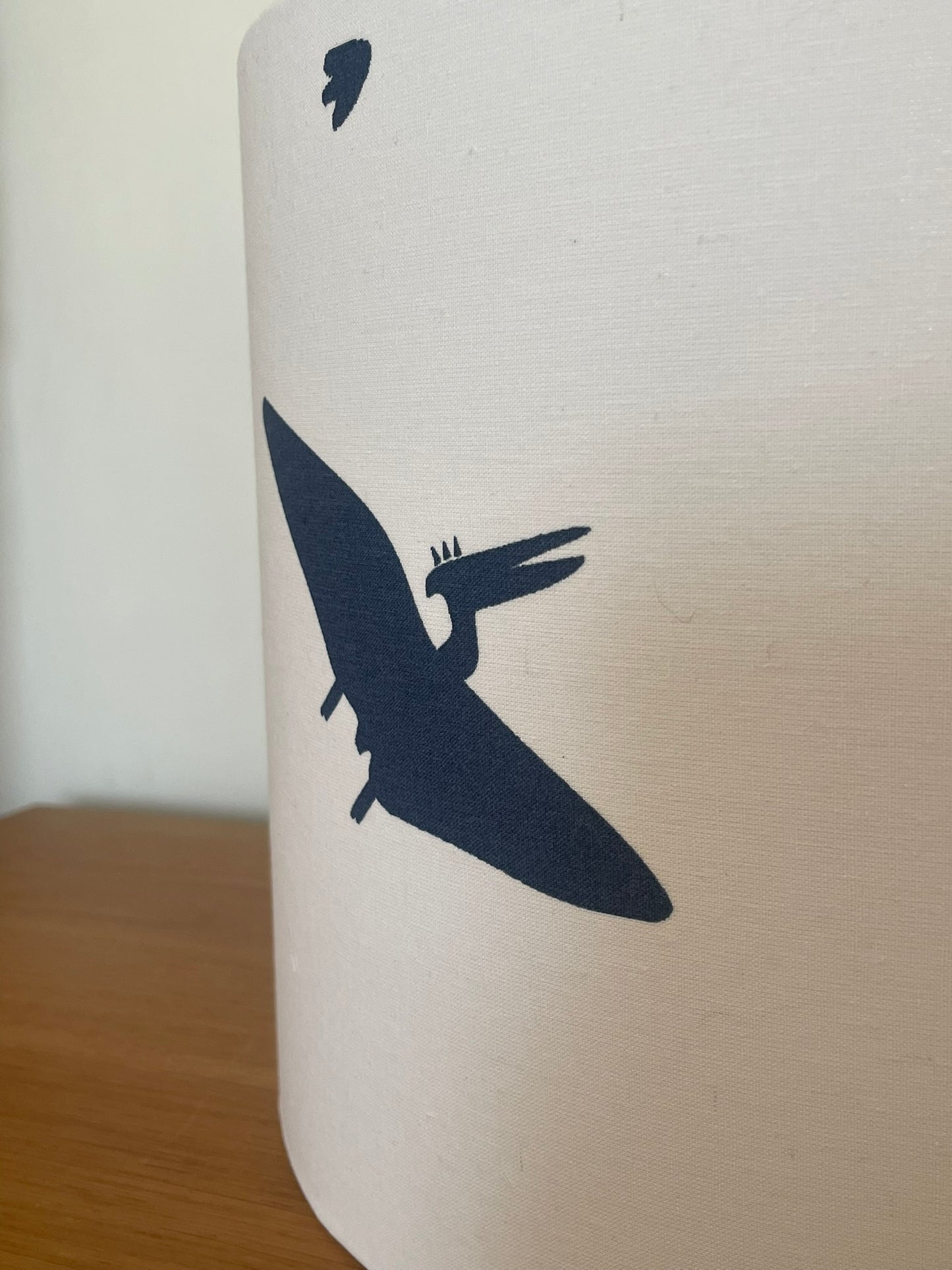 White and Blue Dinosaur Lampshade