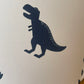 White and Blue Dinosaur Lampshade
