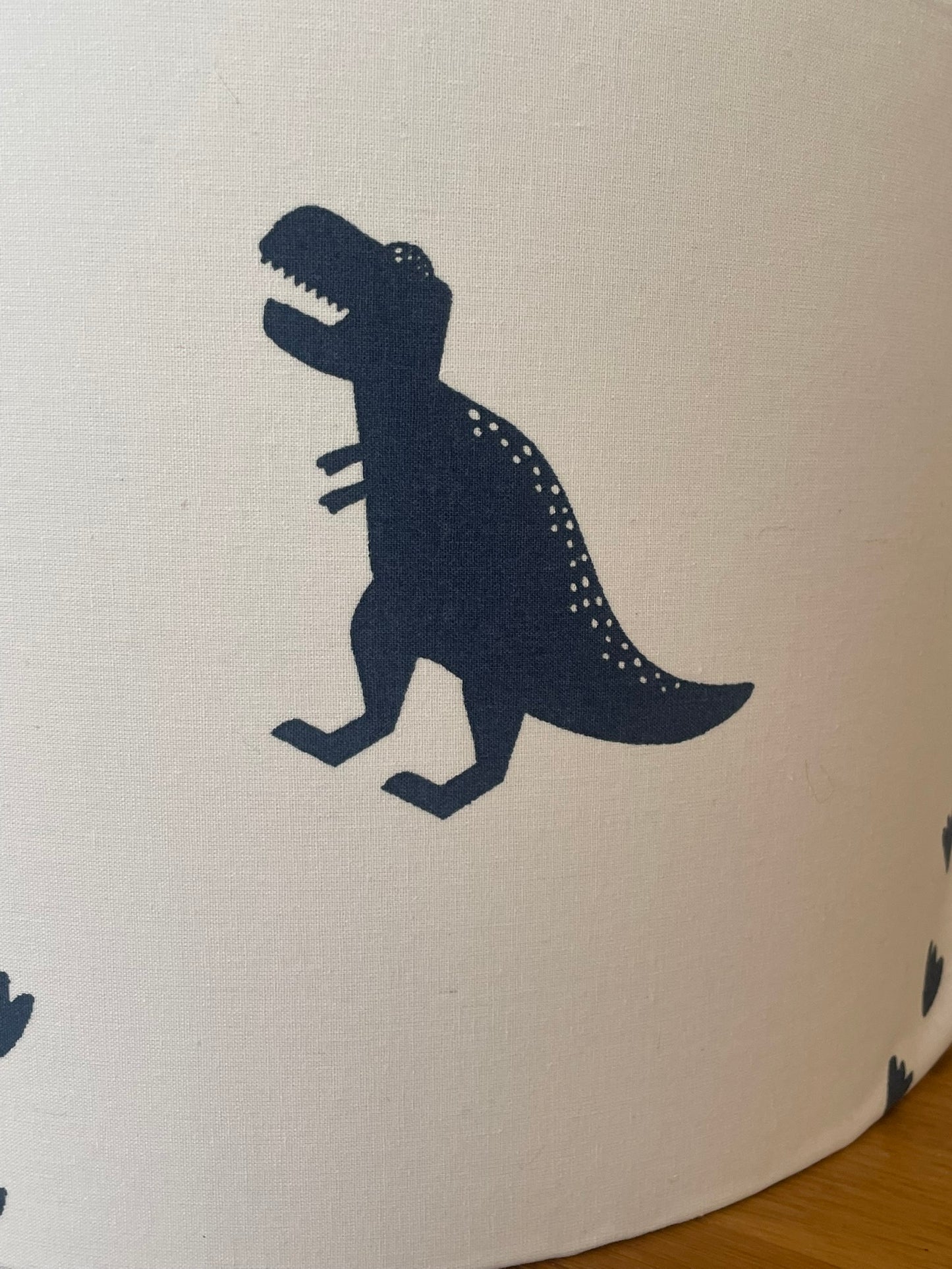 White and Blue Dinosaur Lampshade