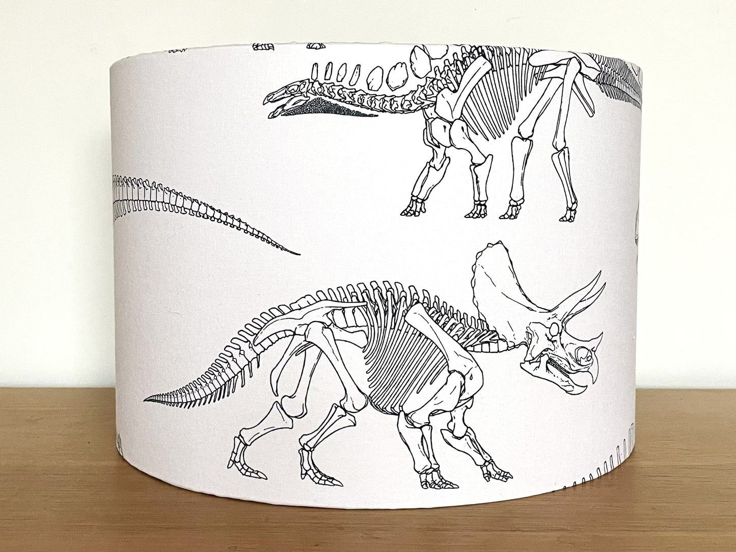 Black and White Dinosaur Skeleton Lampshade