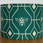 art deco green bee drum lampshade