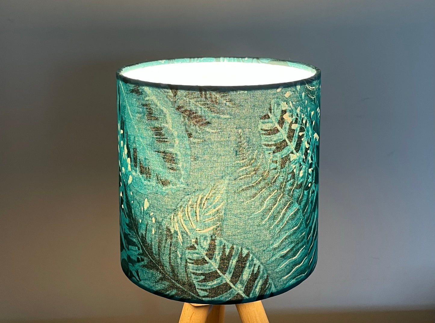 Turquoise Tropical leaves Lampshade