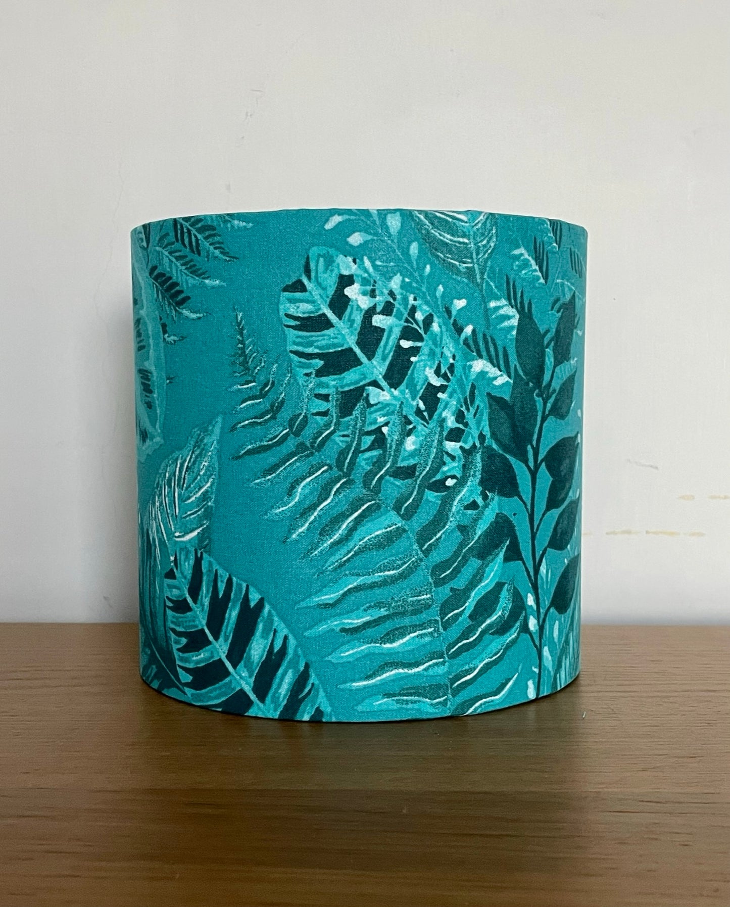 Turquoise Tropical leaves Lampshade