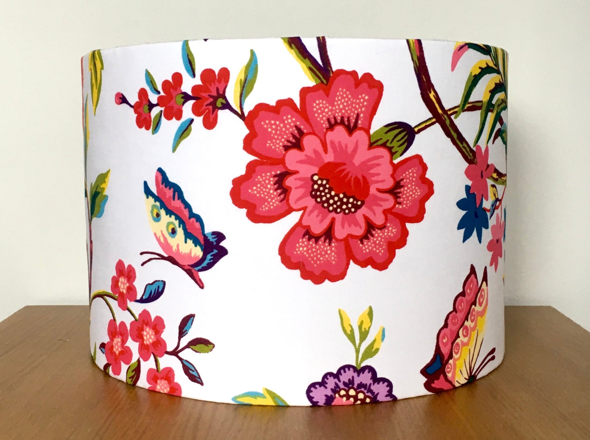 Bright-colour-floral-lampshade-red-blue-pink-yellow