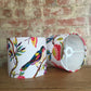 Bright-flowery-lampshade-triopical-birds
