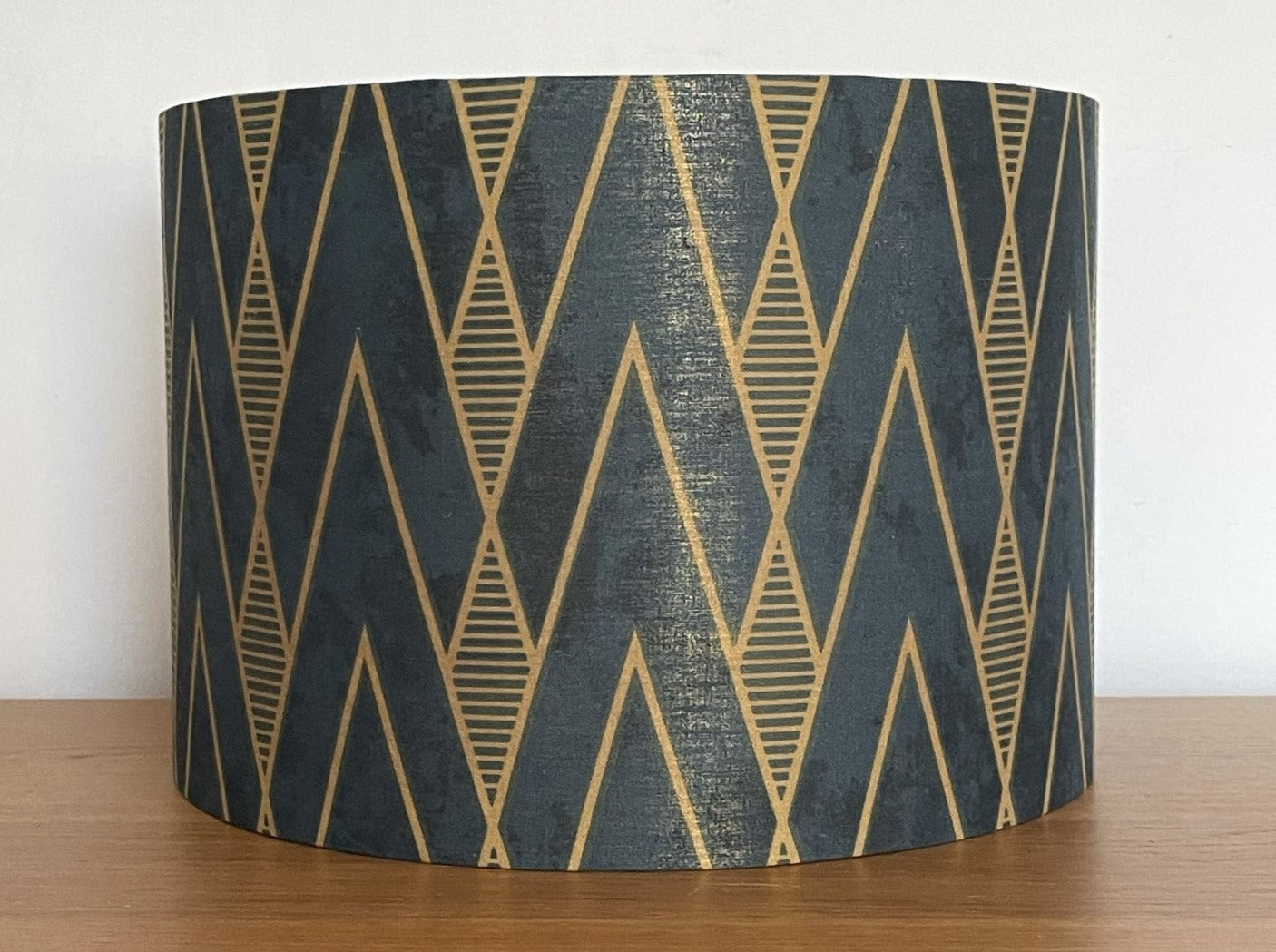 Dark-green-Art-Deco-Gold-geometric-drum-lampshade