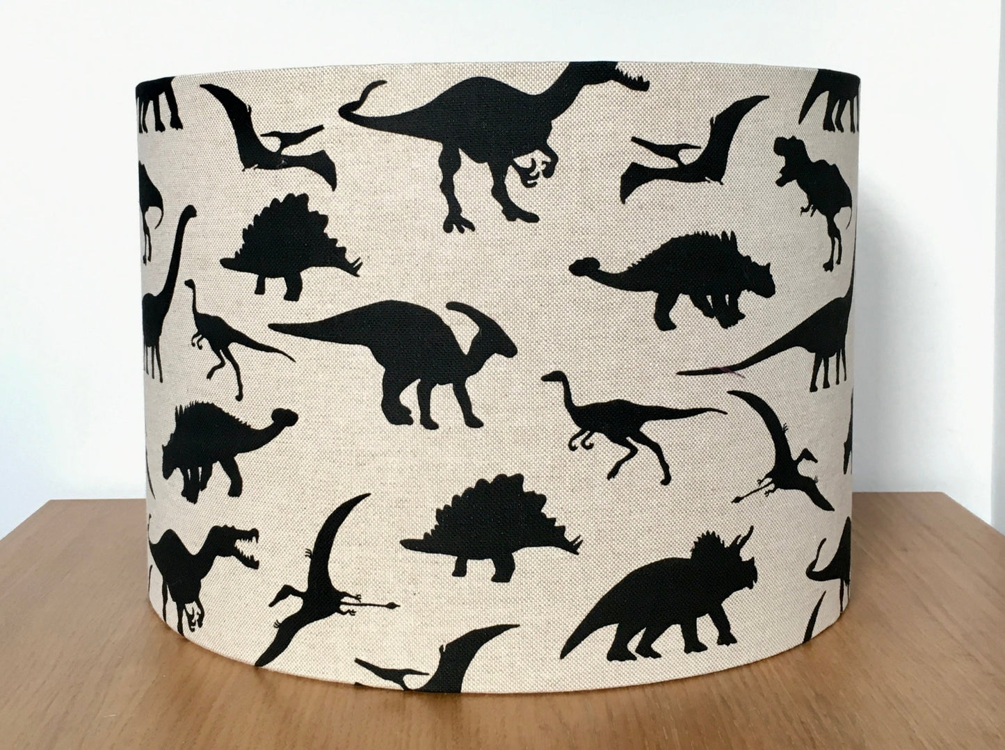 Dinosaur-black-sillhouette-lampshade-metallic-lining-bedisde-children_s-lamp