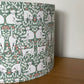 Cat Lampshade, White Cats on a Green Background