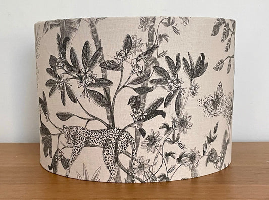 Grey-cream-jungle-animal-lampshade