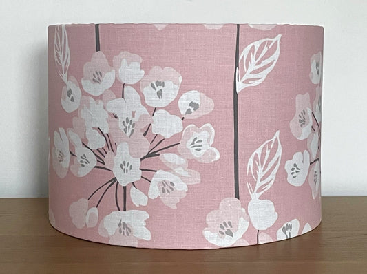 Light-pink-floral-lampshade-drum-ceiling-pendant-floor-light