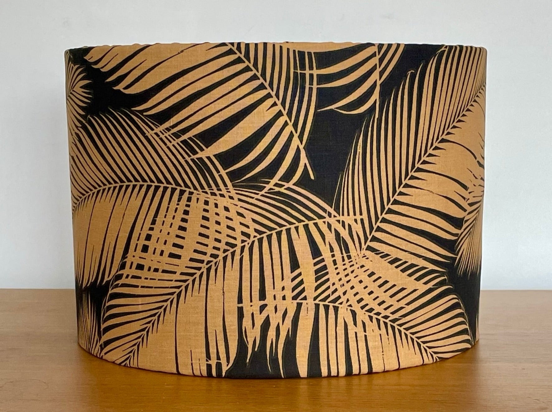 Orange-and-black-tropical-palm-leaf-lampshade