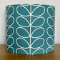    Orla-Kiely-teal-deep-duck-egg-fabric-lampshade-ceiling-pendant