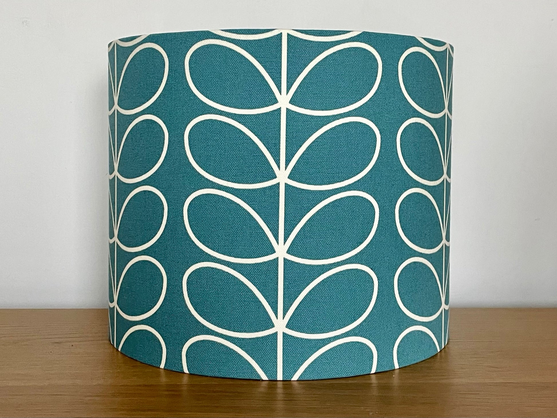    Orla-Kiely-teal-deep-duck-egg-fabric-lampshade-ceiling-pendant