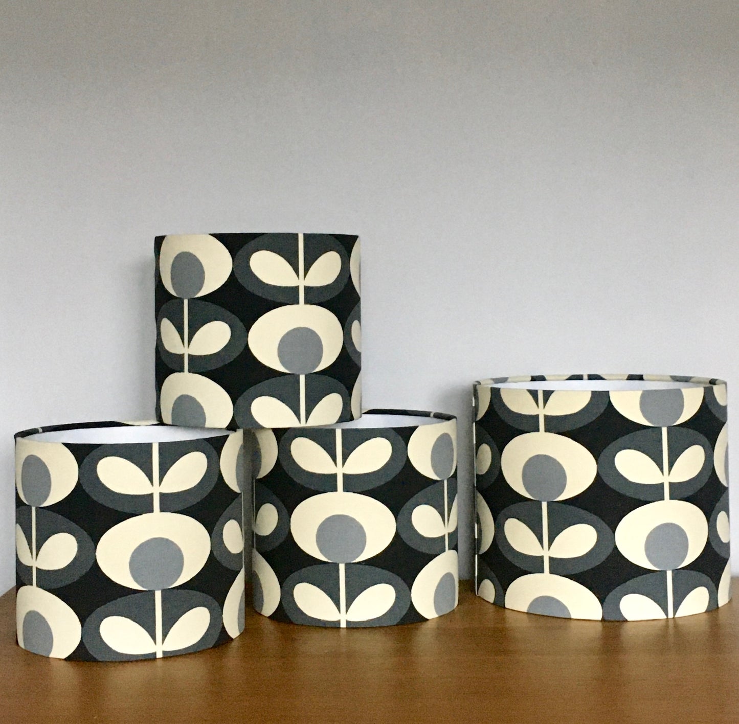 Orla-kiely-grey-oval-flower-drum-table-lampshades