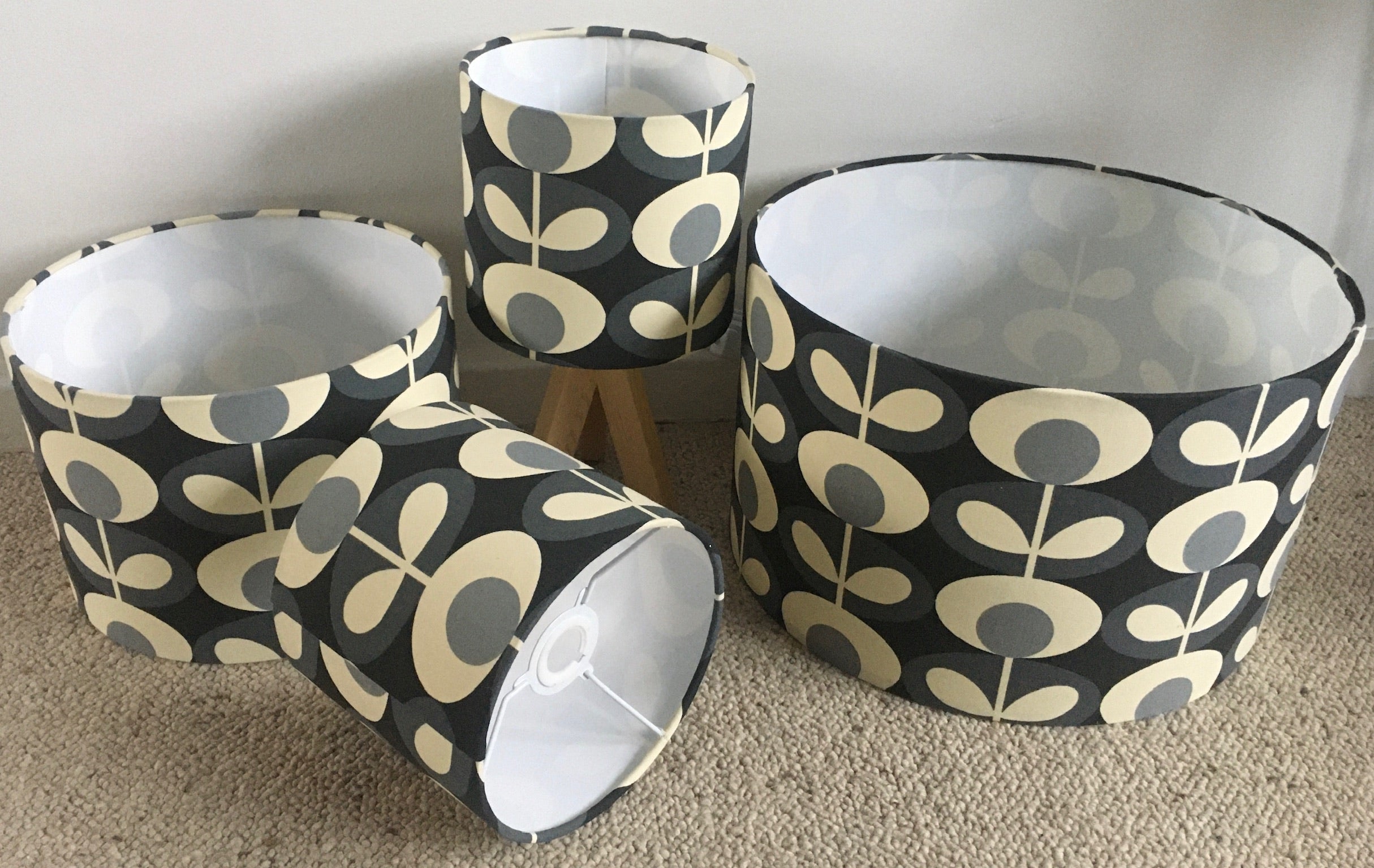 Orla kiely online grey lampshade