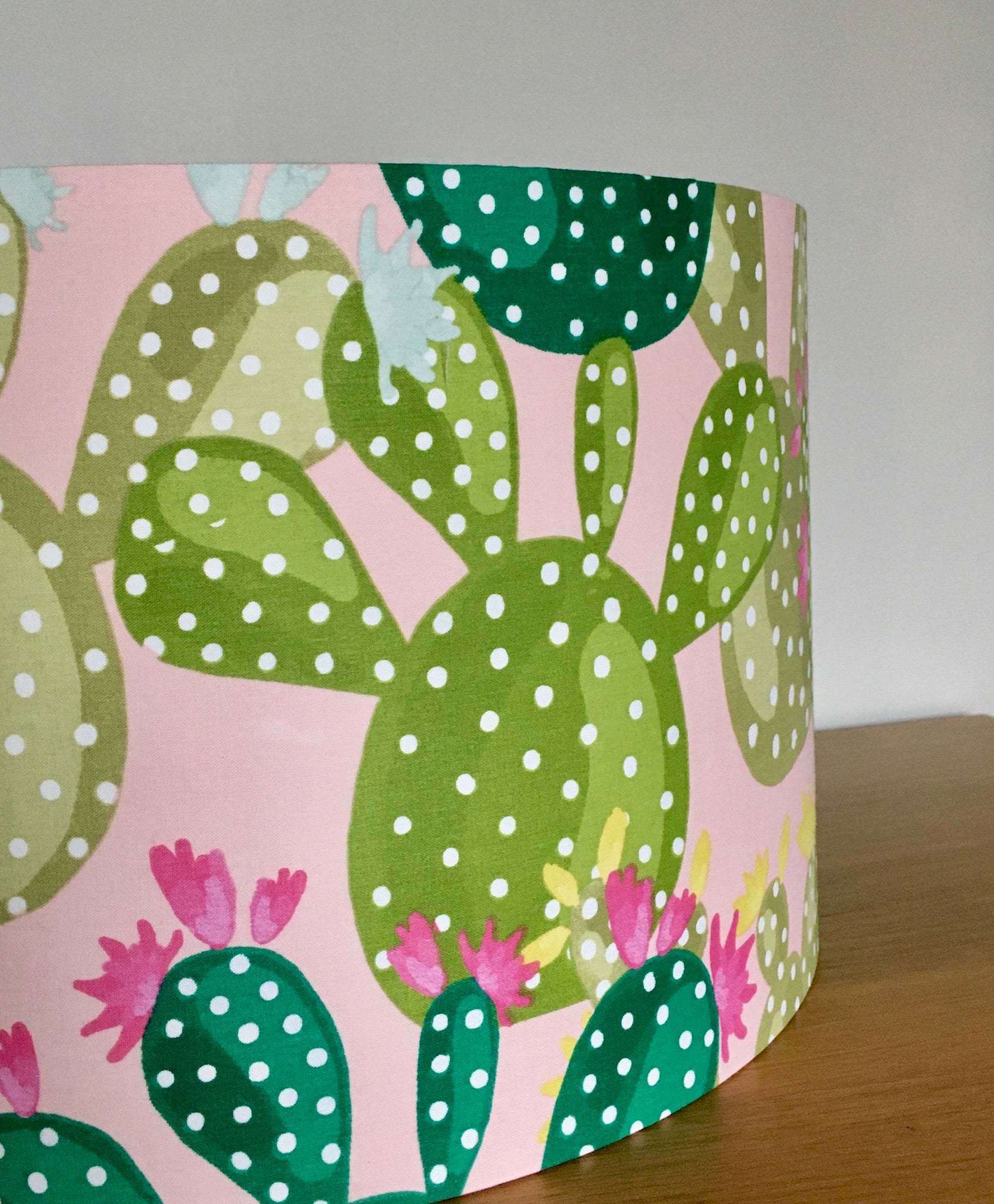    Pink-and-Green-Cactus-Lamp-shade-tropical-botanical-light-shade