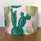 Pink-and-Green-Cactus-Lampshade-tropical-botanical-light-shade