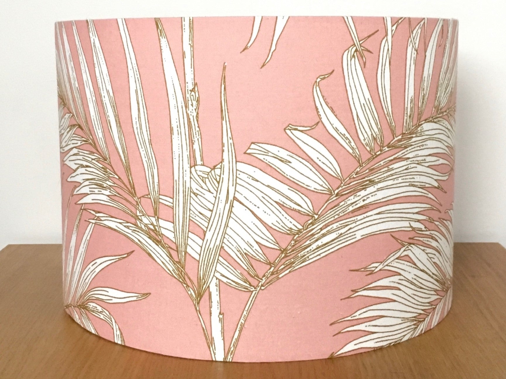 Pink-palm-leaf-drum-lampshade-tropical-botanical