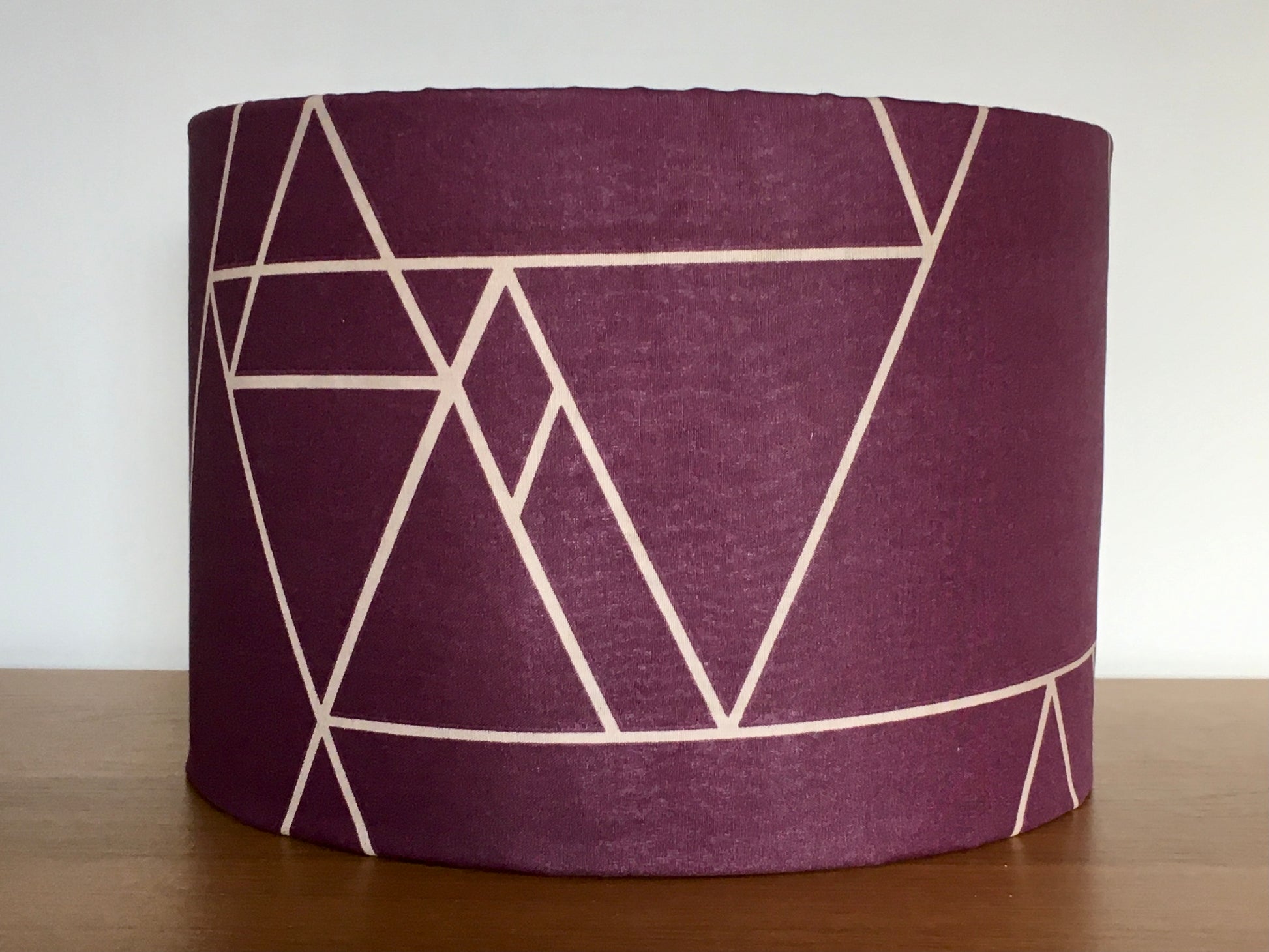 Purple-plum-geometric-pattern-lampshade-drum-fabric