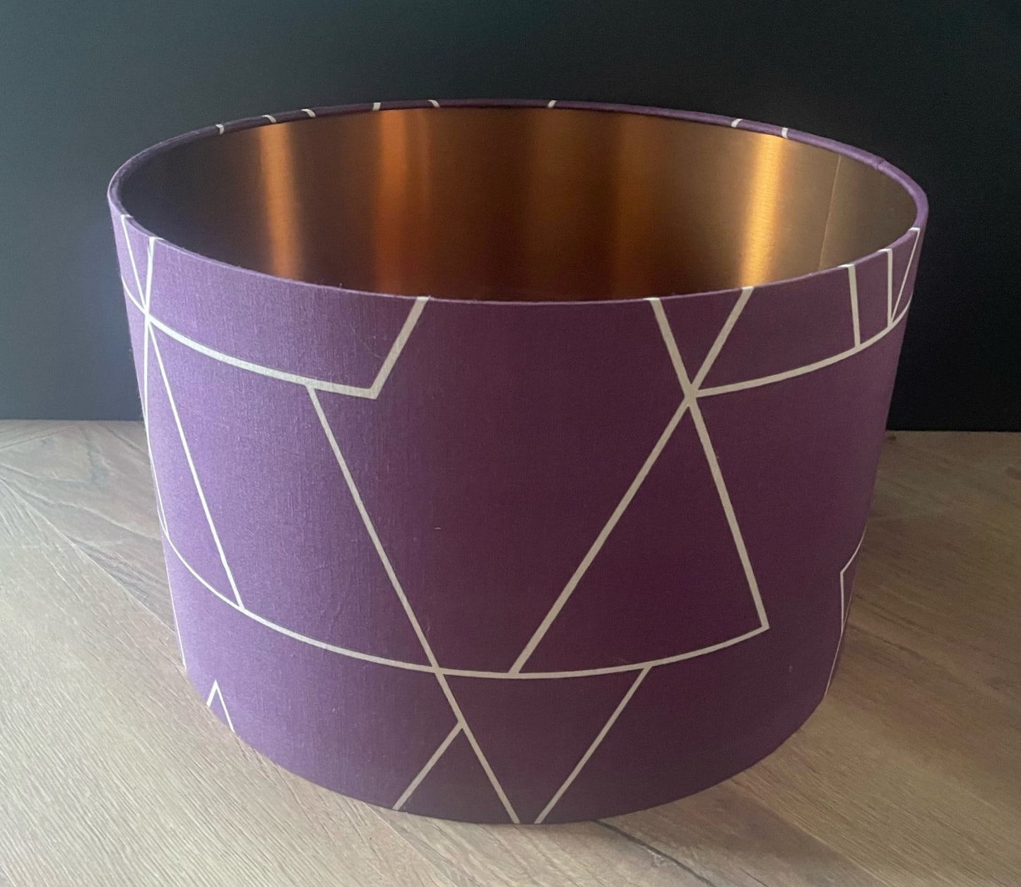 Purple-plum-geometric-pattern-lampshade-drum-fabric