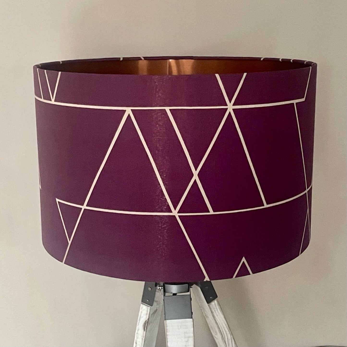 Purple-plum-geometric-pattern-lampshade-drum-fabric