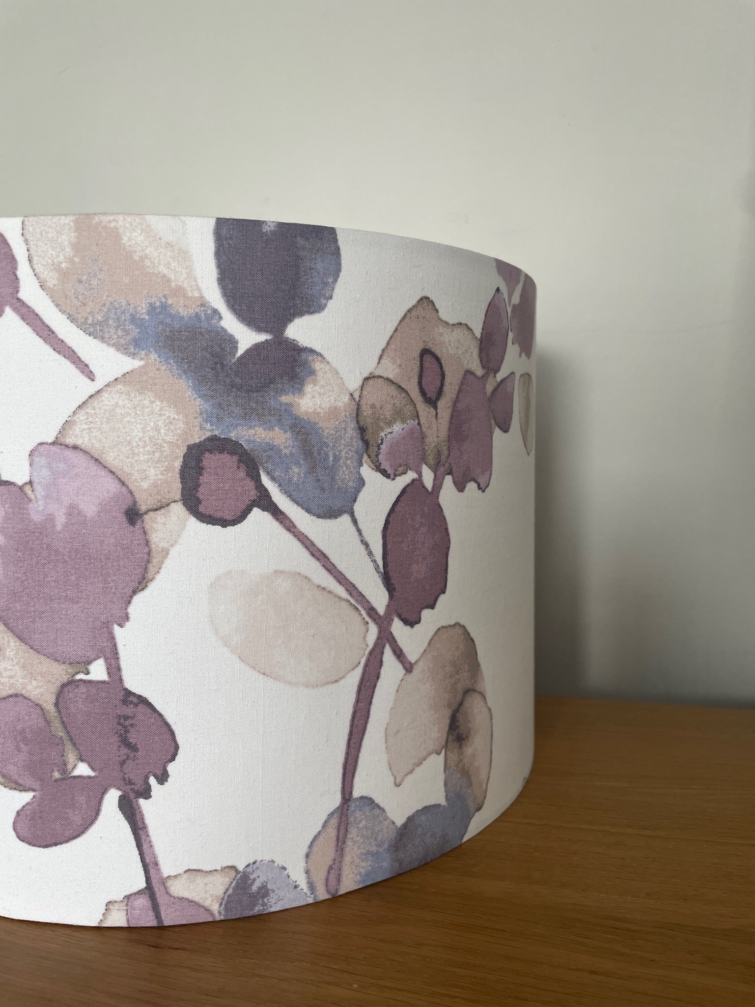    Purple-water-colour-flower-floral-lampshde-table-ceiling-light-bedside