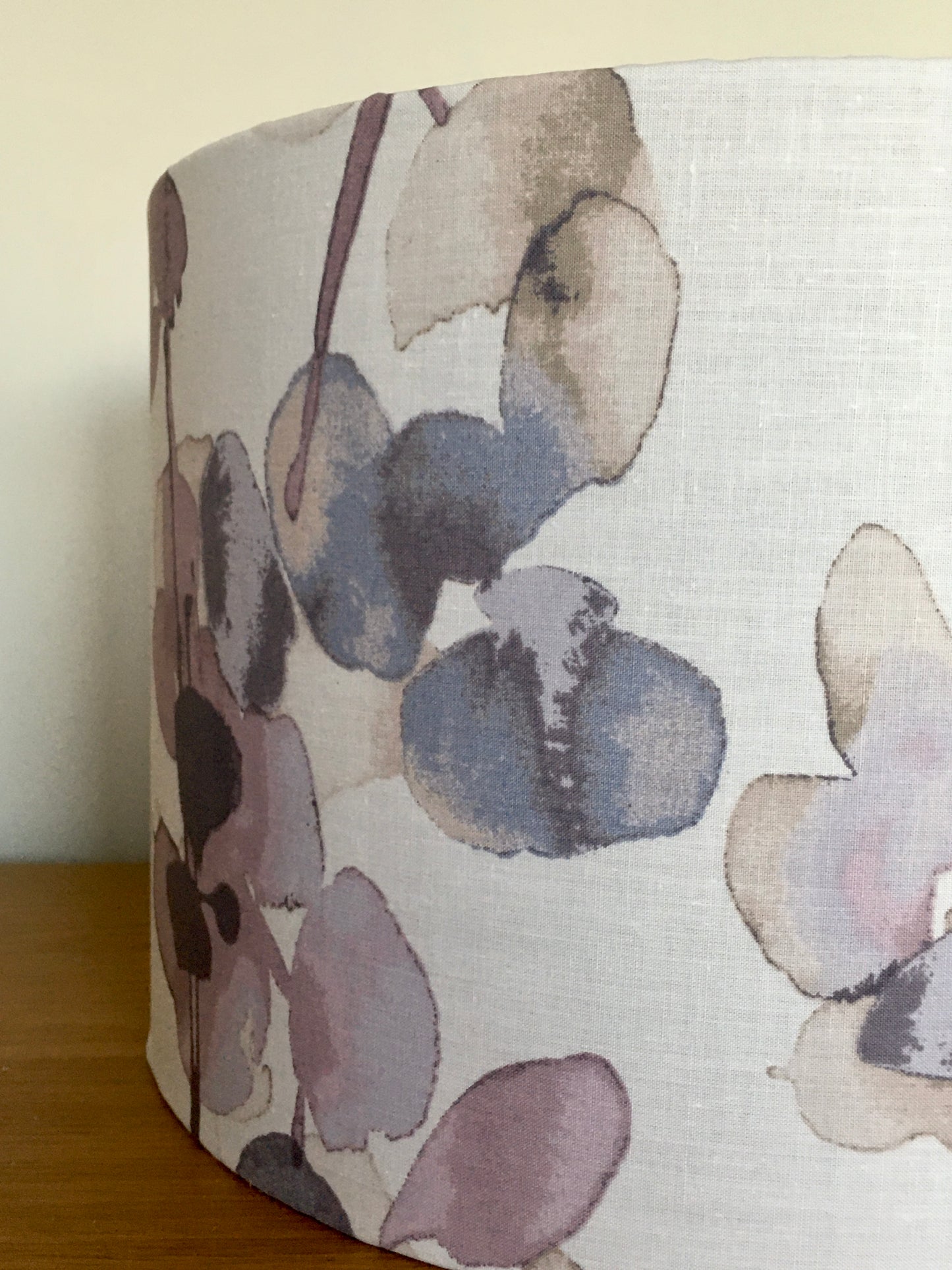 Purple Water Colour Floral Lampshade