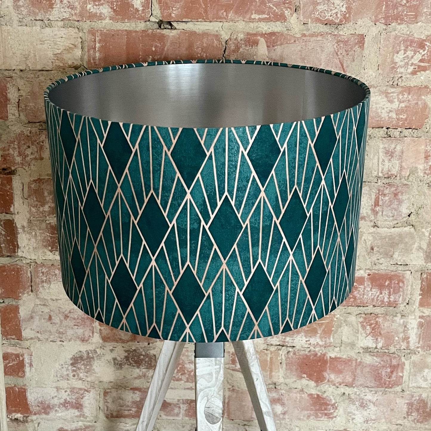 Teal Art Deco Style Lampshade Green