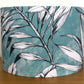    Turquoise-white-aqua-palm-leaf-lampshade