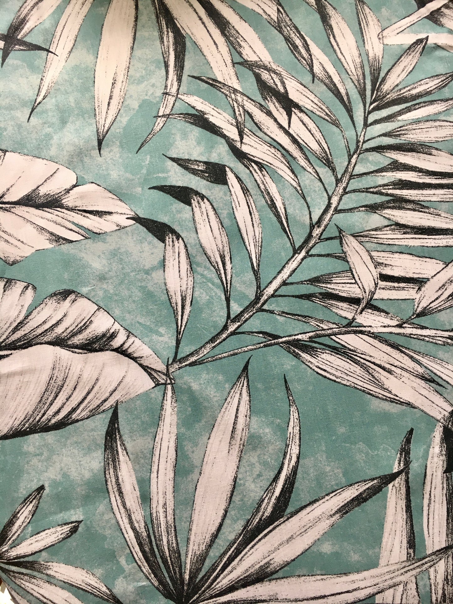 Turquoise Aqua Palm Leaf Lampshade