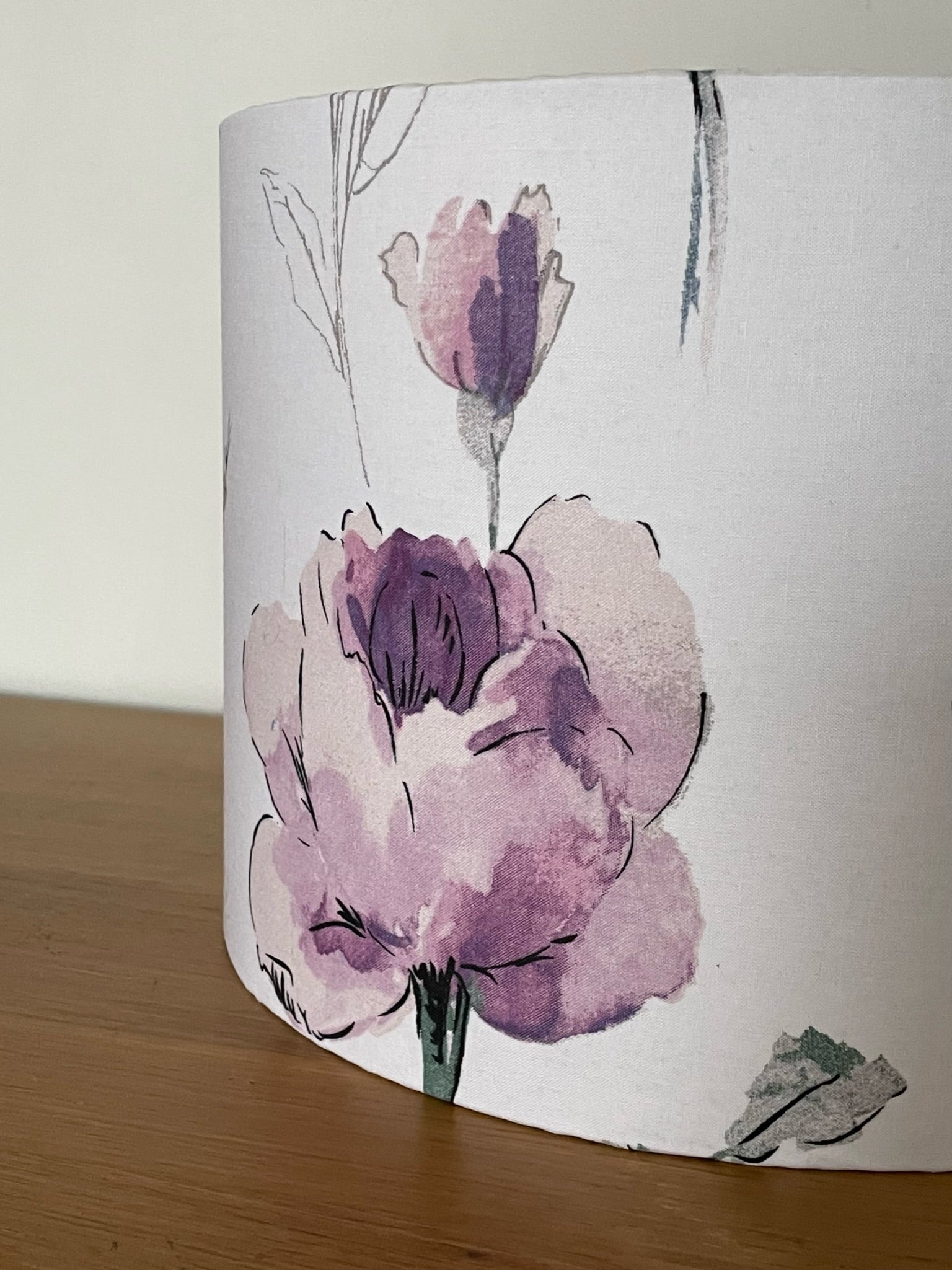     Water-colour-purple-floral-lamp