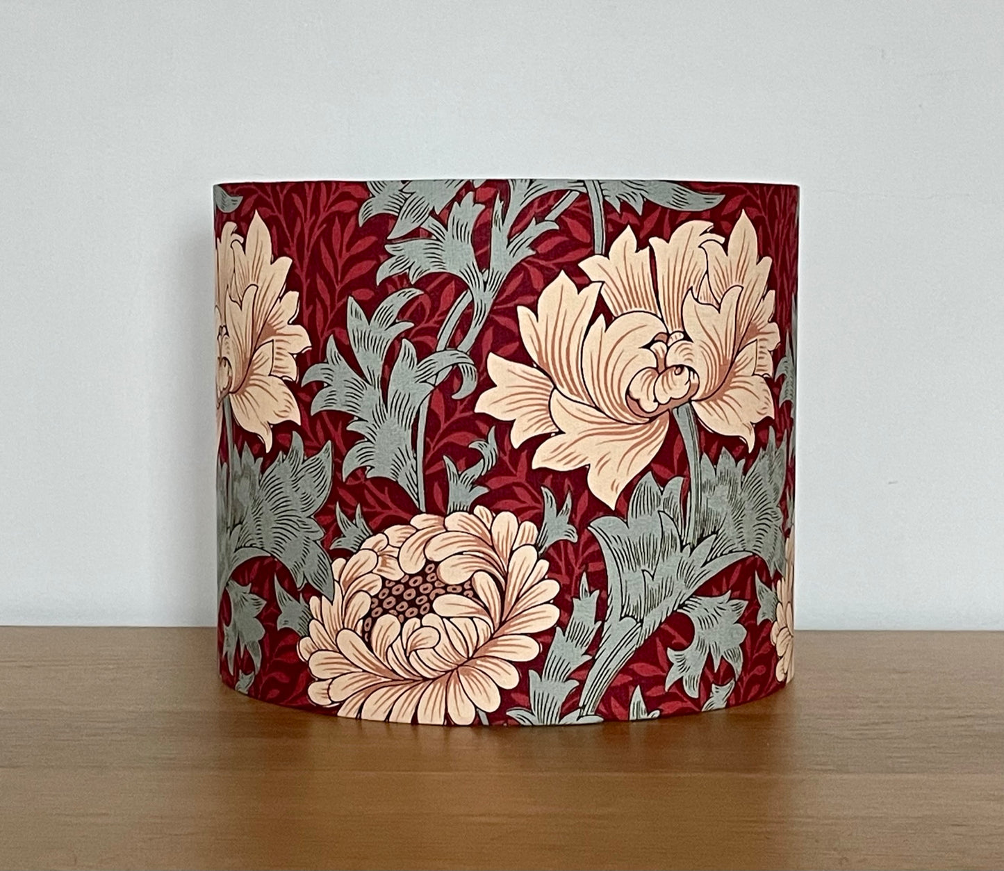 Chrysanthemum Red William Morris Lampshade