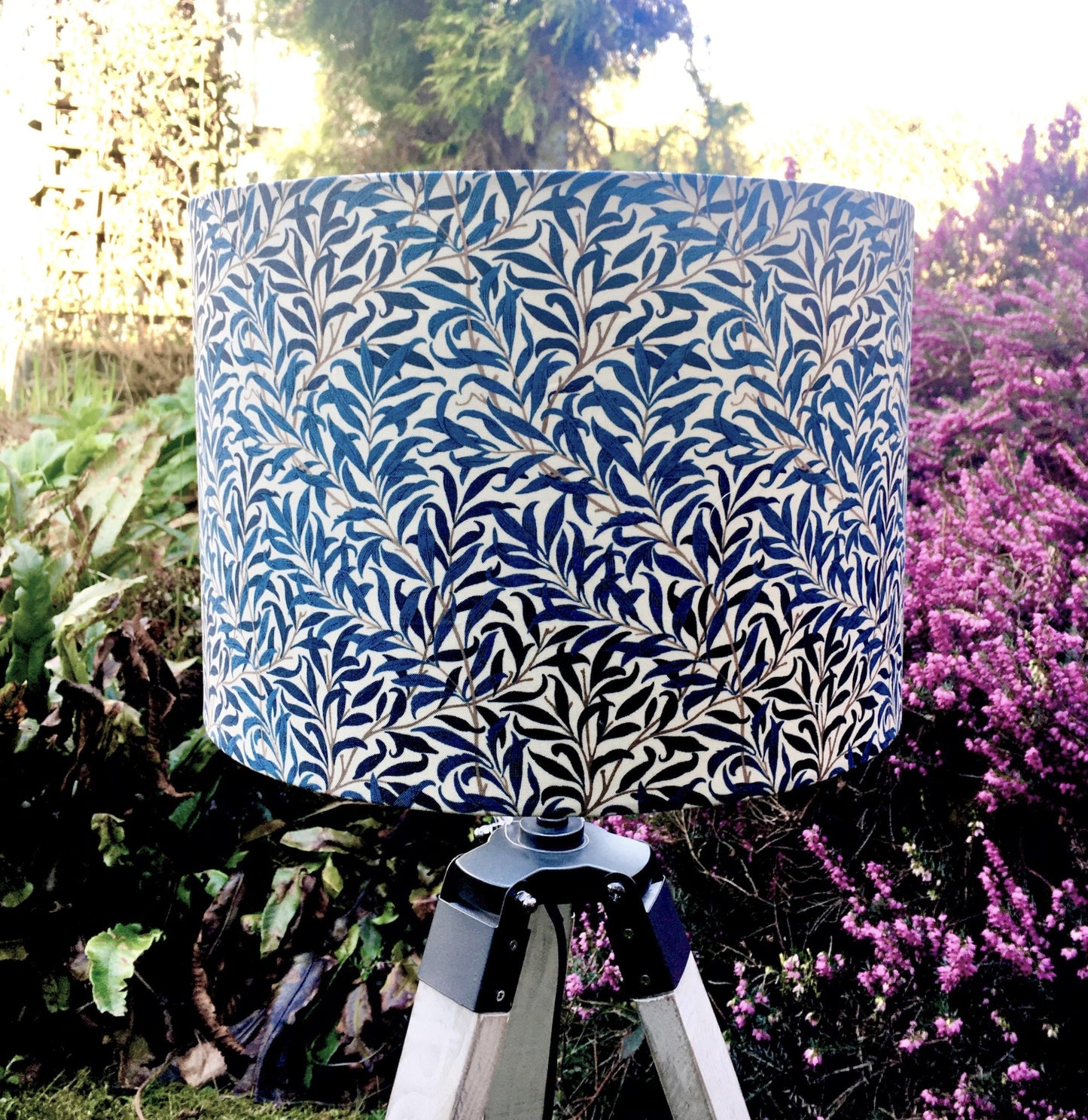 William Morris Navy Blue Willow Bough Lampshade