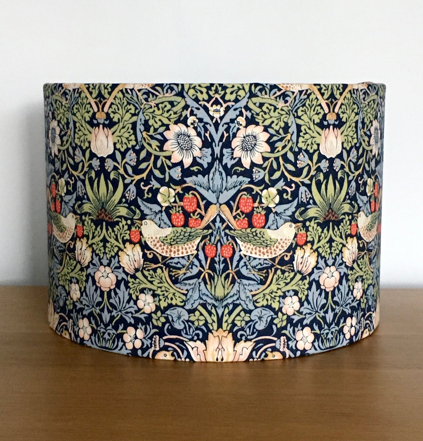    William-Morris-strawberry-thief-lampshade-birds-flowers